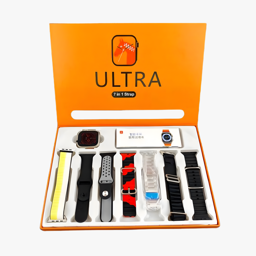 Ultra Smart Watch – 7 In 1 Strap Combo | Multiple Bands | Random Strap Designs product view 1